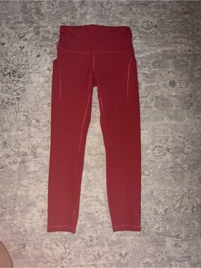 lululemon athletica Coral Red Workout Top